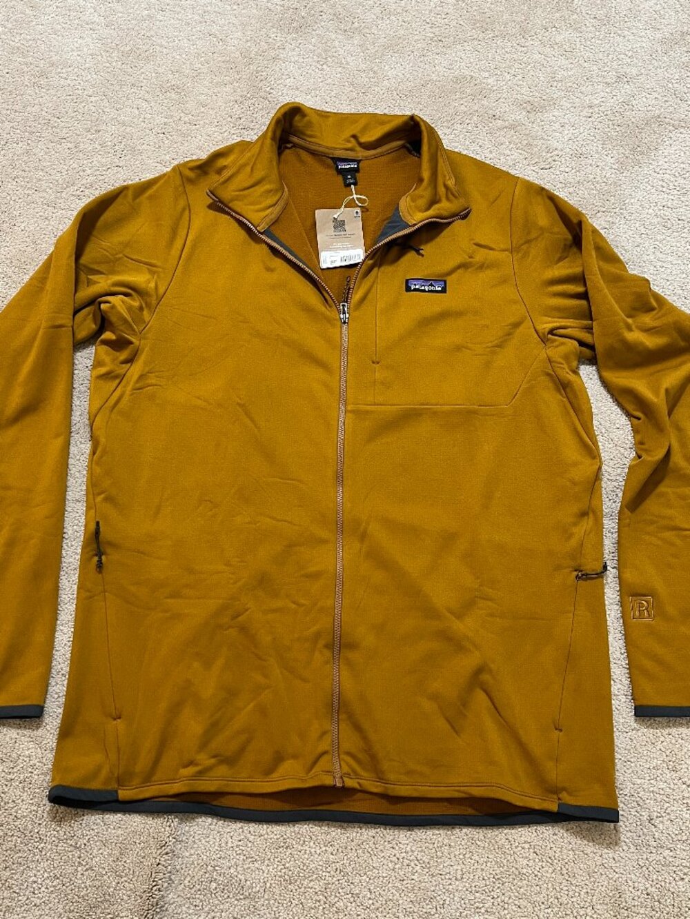 NEW Patagonia Men's R1 Thermal Full Zip Jacket 40580 Brown XL MSRP $199